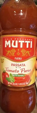 Mutti Tomato Puree Basil Passata - 24.5 oz — Case of 6