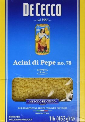 De Cecco Pasta Ancini Di Pepe - 16 oz — Case of 20