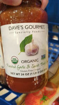 Daves Gourmet Sauce Pasta Roasted Garlic Sweet Basil - 24 oz — Case of 6