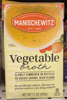 Manischewitz Broth Vegtable Aseptic - 17 fl oz — Case of 12