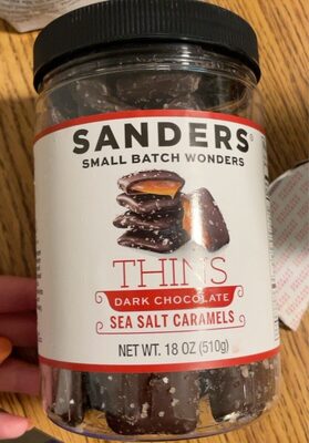 Sanders Thins Chocolate Drink Sea Salt Caramel - 18 oz — Case of 6