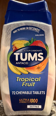 Tums Ultra Assorted Tropical Fruit, 72 ct — 24 Per Case