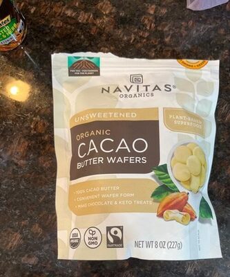 Navitas Wafers Butter Cacao Organic - 8 oz — Case of 6