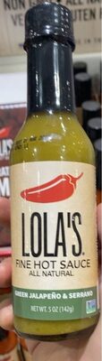Lolas Fine Hot Sauce Sauce Hot Green Jal Serrano - 5 oz — Case of 12