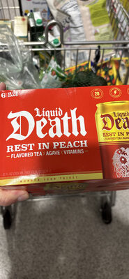 Liquid Death Tea Ready to Drink Rest In Pouch 6Pack - 72 fl oz — Case of 4