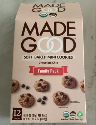 Madegood Cookie Sb Chocolate Chip Mini - 10.2 oz — Case of 4