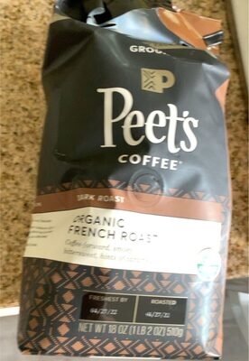 Peets Coffee Coffee Ground Frn Roast Organic - 18 oz — Case of 6
