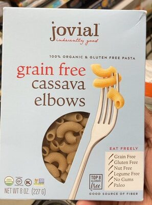 Jovial Pasta Elbows Cassava - 8 oz — Case of 6