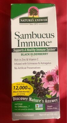 Natures Answer Sambucus Immune Sprt - 4 oz — Case of 12