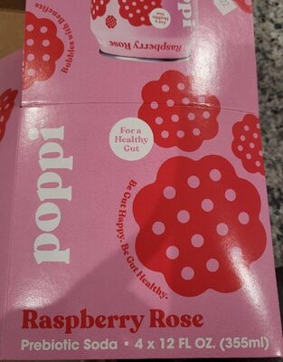 Poppi Soda Prbtc Raspberry Rose 4Pack - 48 fl oz — Case of 6