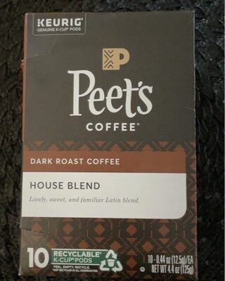 Peets Coffee Coffee Pod House Blend - 10 ct — Case of 6