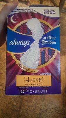 Always Radiant Size 4 Scented, 20 ct — 3 Per Case