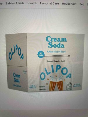 Olipop Soda Prb Cream Soda 4Pack Single Serve - 48 fl oz — Case of 6