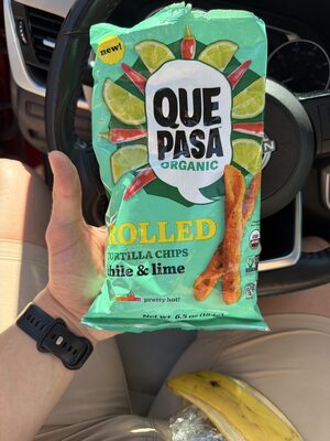 Que Pasa Chips Rld Chile Lime Organic - 6.5 oz — Case of 6