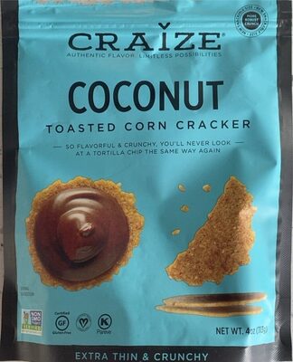 Craize Crackers Corn Coconut - 4 oz — Case of 6