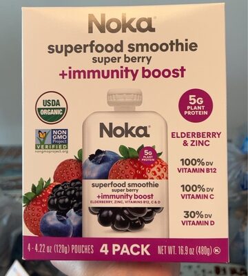 Noka Smoth Imne Bs Sp Berry Organic - 16.9 oz — Case of 6