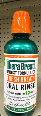 TheraBreath Rainforest Mint Oral Rinse, 16 oz — 12 Per Case