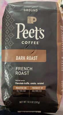 Peets Coffee Coffee Ground French Roast - 10.5 oz — Case of 6