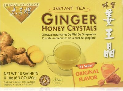 Prince Of Peace Tea Gingr Honey Crystals - 10 bag — Case of 6