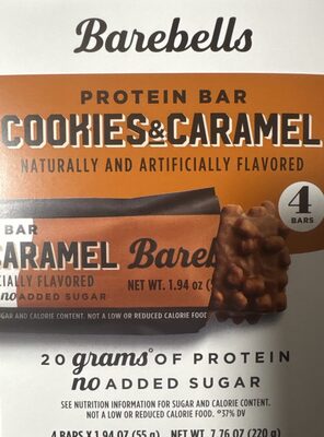 Barebells Bar Cookies&Caramel 4Pc - 7.76 oz — Case of 6