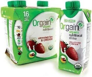 Orgain Protein Ready to Drink Organic Strwby 4Pack - 44 fl oz — Case of 3