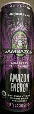 Sambazon Amzn Energy Acai Psn Fruit - 12 fl oz — Case of 12