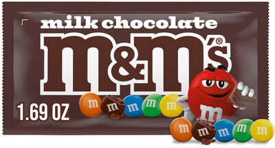 CANDY-M & M - M Mars M&M's Plain, 1.69 oz — 324 Per Case