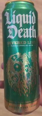 Liquid Death Water Sparkling Severed Lime - 19.2 fl oz — Case of 12