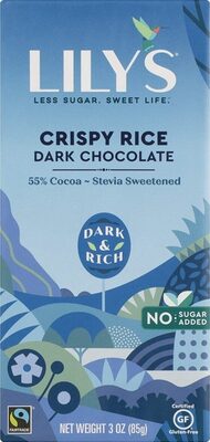 Lilys Sweets Chocolate Bar Drink Crispy Rice - 3 oz — Case of 12