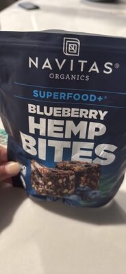 Navitas Bites Blueberry Hemp - 8 oz — Case of 12