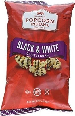 Popcorn Indiana Popcorn Drzld Chocolate Black&White - 6 oz — Case of 12