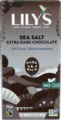 Lilys Sweets Chocolate Bar Dark 70% Sea Salt - 2.8 oz — Case of 12