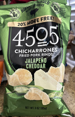 4505 Meats Pork Rinds Jlpn Cheddar - 3 oz — Case of 12