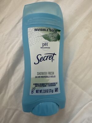 Secret Shower Fresh Invisible Solid, 2.6 oz — 12 Per Case