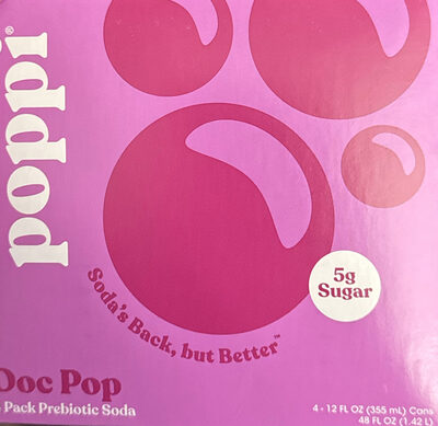 Poppi Soda Prebtc Doc Pop 4Pack - 48 fl oz — Case of 6
