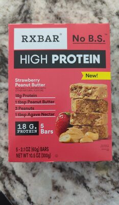Rxbar Bar Hprtn Strawb Peanut Butter 5 ct - 10.5 oz — Case of 6