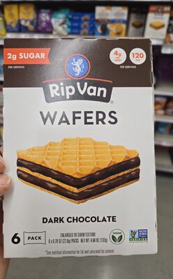 Rip Vanilla Wafer Dark Chocolate 6Pc Box - 4.68 oz — Case of 6