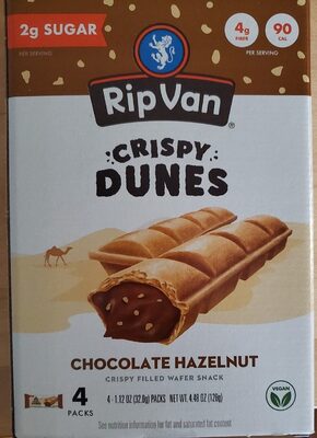 Rip Vanilla Wafer Crspy Dnes Chocolate Hzl - 4.48 oz — Case of 6