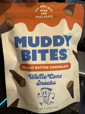 Muddy Bites Bites Wflcone Peanut Butter Chocolate - 2.33 oz — Case of 12