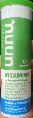 Nuun Vitamin Blueberry Pmgrnt - 12 tablets — Case of 8