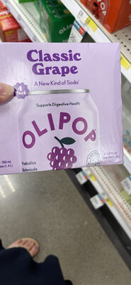Olipop Soda Prb Cl Grape 4Pack Single Serve - 48 fl oz — Case of 6
