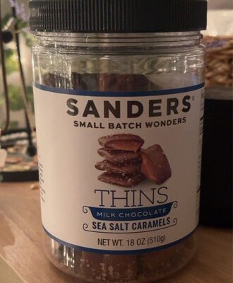 Sanders Thins Chocolate Milk Sea Salt Caramel - 18 oz — Case of 6