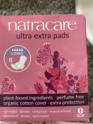 Natracare Pads Ultra Extra Long - 8 ct — Case of 3