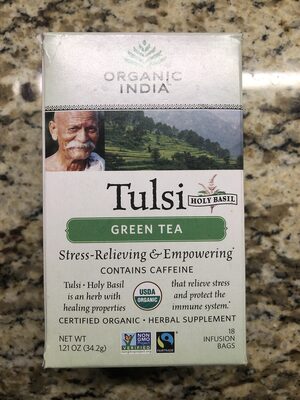 Organic India Tea Tulsi Green - 18 bag — Case of 6