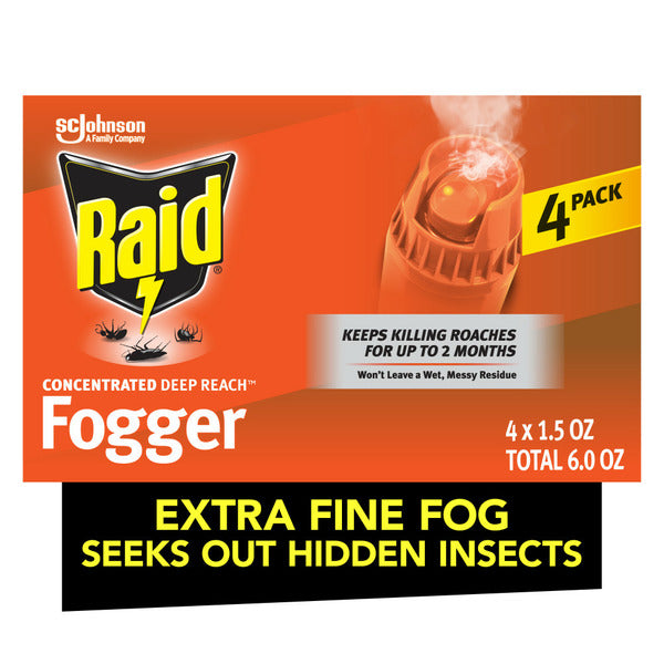 Raid Defend Concentrated Fogger 4 Pack, 1.5 Ounce — 8 Per Case