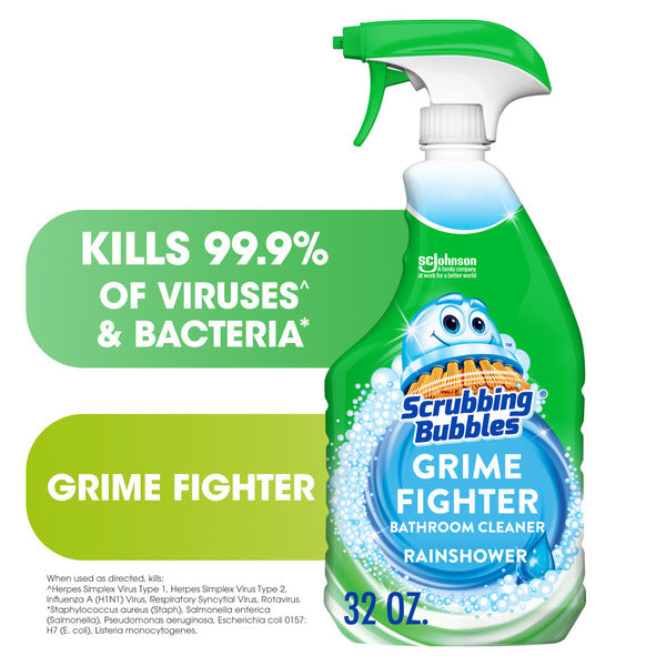 Scrubbing Bubbles Bathroom Grime Fighter Disinfectant Trigger Rainshower, 32 oz — 8 Per Case