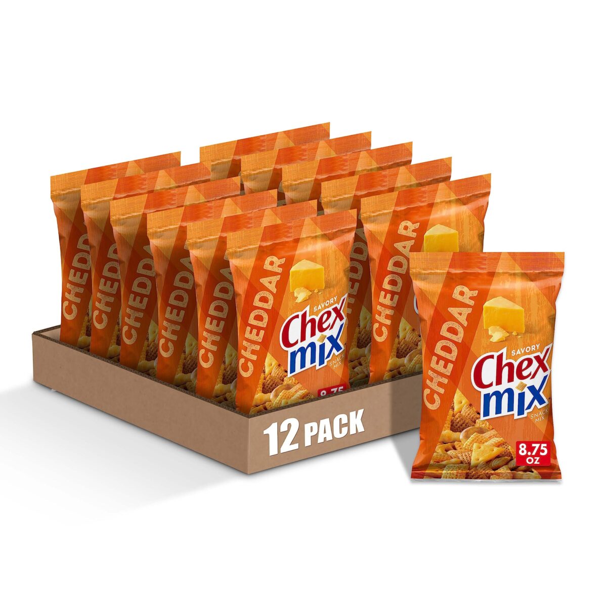 Chex Mix Cheddar Snack Mix (8.75 oz, 12 Pack) - Image 1