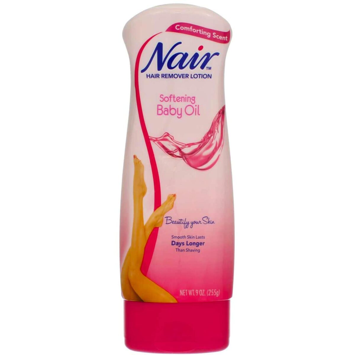 Nair Hair Remover Lotion Baby Oil (9 oz, 2 Pack) - Image 1