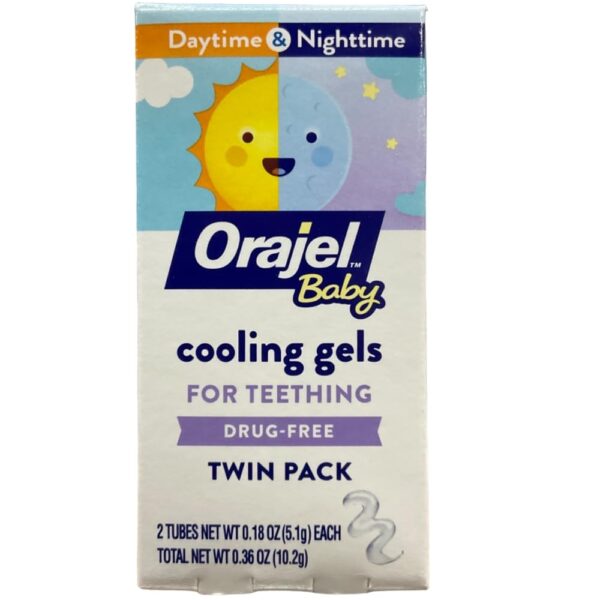 Orajel Baby Cooling Gel Day & Night (0.18 oz, 6-pack)