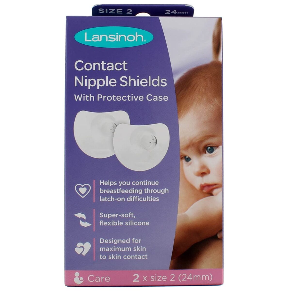 Lansinoh Contact Nipple Shields (2 Count, 3 Pack) - Image 1